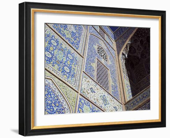 Detail of Tilework, Masjid-E Imam, Formerly the Shah Mosque, Isfahan, Iran-Robert Harding-Framed Photographic Print