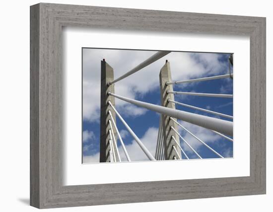 Detail of Tilikum Crossing bridge, Portland, Oregon, USA-Panoramic Images-Framed Photographic Print