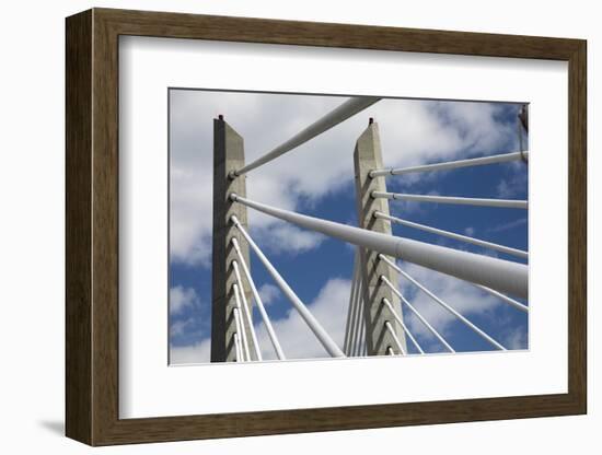 Detail of Tilikum Crossing bridge, Portland, Oregon, USA-Panoramic Images-Framed Photographic Print