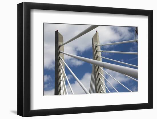 Detail of Tilikum Crossing bridge, Portland, Oregon, USA-Panoramic Images-Framed Photographic Print