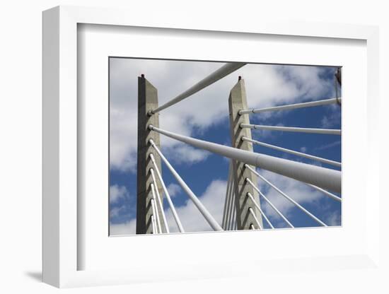 Detail of Tilikum Crossing bridge, Portland, Oregon, USA-Panoramic Images-Framed Photographic Print