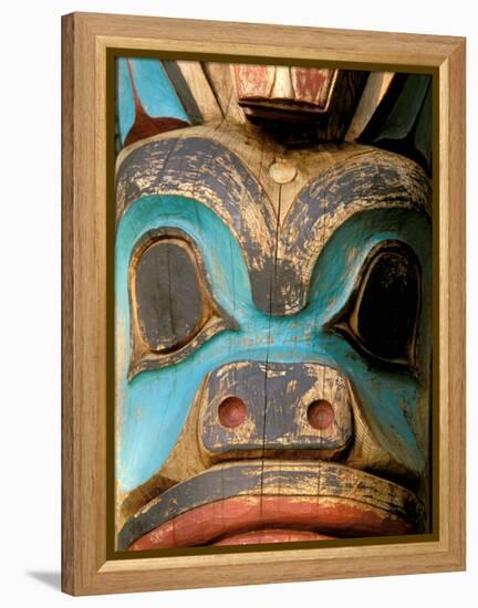 Detail of Totem, Sitka Totem Park, Alaska, USA-Hugh Rose-Framed Premier Image Canvas