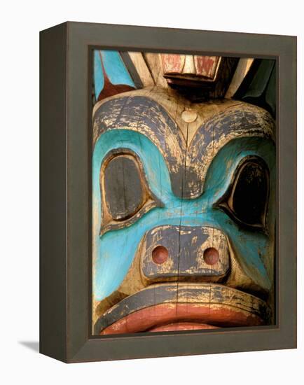 Detail of Totem, Sitka Totem Park, Alaska, USA-Hugh Rose-Framed Premier Image Canvas