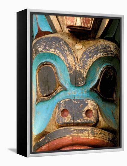 Detail of Totem, Sitka Totem Park, Alaska, USA-Hugh Rose-Framed Premier Image Canvas