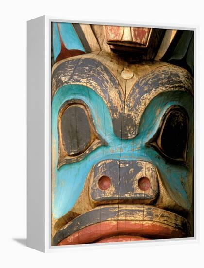 Detail of Totem, Sitka Totem Park, Alaska, USA-Hugh Rose-Framed Premier Image Canvas