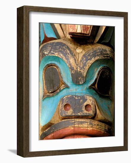 Detail of Totem, Sitka Totem Park, Alaska, USA-Hugh Rose-Framed Photographic Print