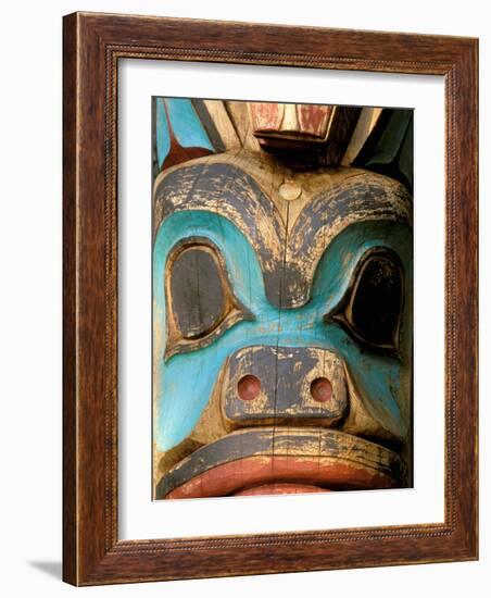 Detail of Totem, Sitka Totem Park, Alaska, USA-Hugh Rose-Framed Photographic Print