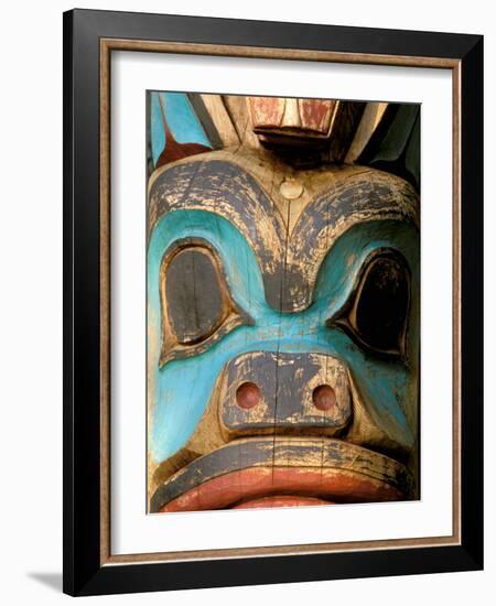 Detail of Totem, Sitka Totem Park, Alaska, USA-Hugh Rose-Framed Photographic Print