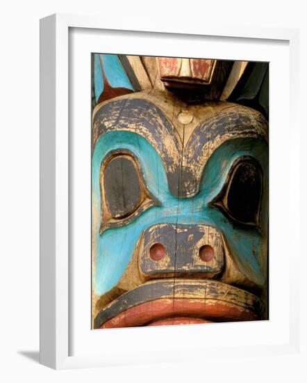 Detail of Totem, Sitka Totem Park, Alaska, USA-Hugh Rose-Framed Photographic Print