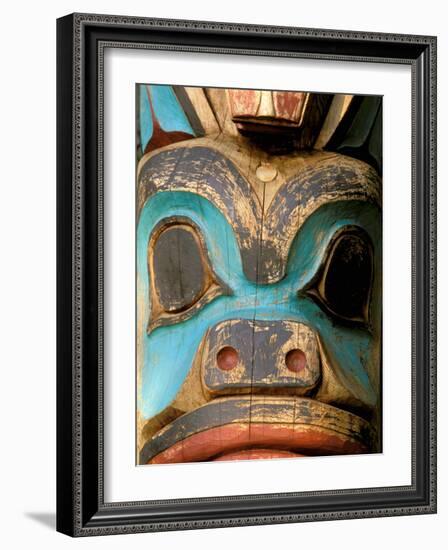 Detail of Totem, Sitka Totem Park, Alaska, USA-Hugh Rose-Framed Photographic Print