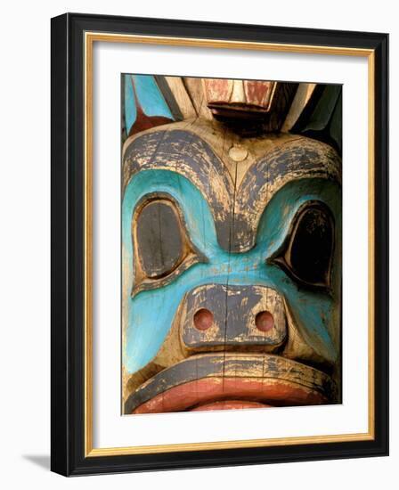 Detail of Totem, Sitka Totem Park, Alaska, USA-Hugh Rose-Framed Photographic Print