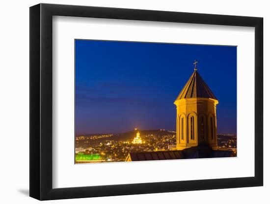 Detail of tower of Saint Nicholas's Orthodox Church at Narikala Fortress, Tbilisi-Jan Miracky-Framed Photographic Print