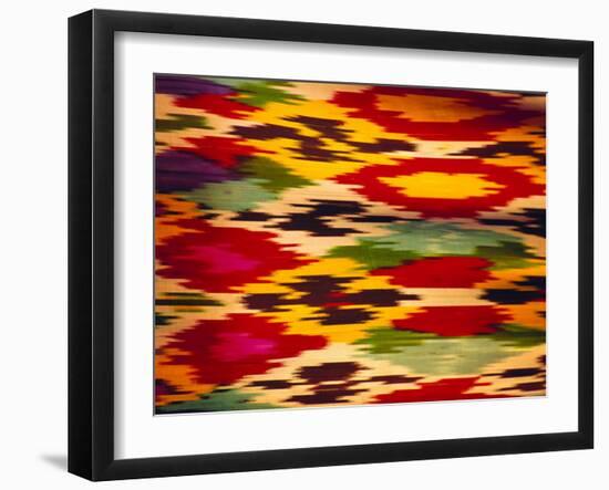 Detail of Traditional Rainbow Silk Dress, Bukhara, Uzbekistan, Central Asia-Upperhall Ltd-Framed Photographic Print