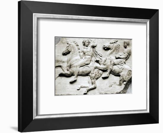 Detail of two galloping riders from the west frieze of the Parthenon, c438-432 BC-Werner Forman-Framed Photographic Print