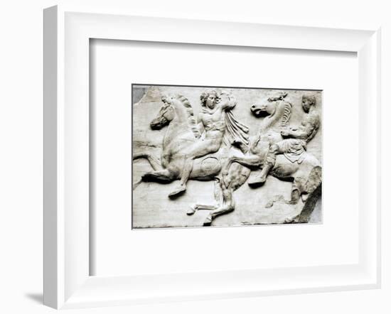 Detail of two galloping riders from the west frieze of the Parthenon, c438-432 BC-Werner Forman-Framed Photographic Print