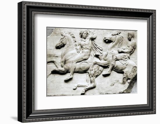 Detail of two galloping riders from the west frieze of the Parthenon, c438-432 BC-Werner Forman-Framed Photographic Print