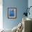 Detail of Vintage Blue American Car Against Painted Blue Wall-Lee Frost-Framed Photographic Print displayed on a wall