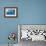 Detail of Vintage Blue American Car Against Painted Blue Wall-Lee Frost-Framed Photographic Print displayed on a wall