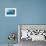 Detail of Vintage Blue American Car Against Painted Blue Wall-Lee Frost-Framed Photographic Print displayed on a wall