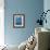 Detail of Vintage Blue American Car Against Painted Blue Wall-Lee Frost-Framed Photographic Print displayed on a wall