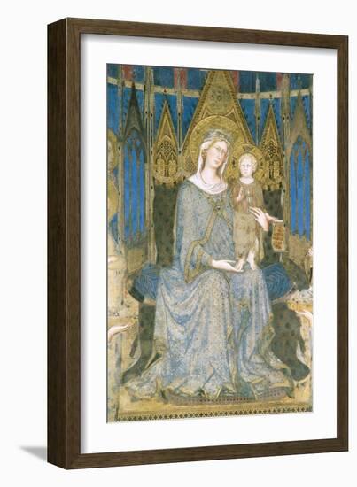 Detail of Virgin and Child Enthroned from Maesta-Simone Martini-Framed Giclee Print