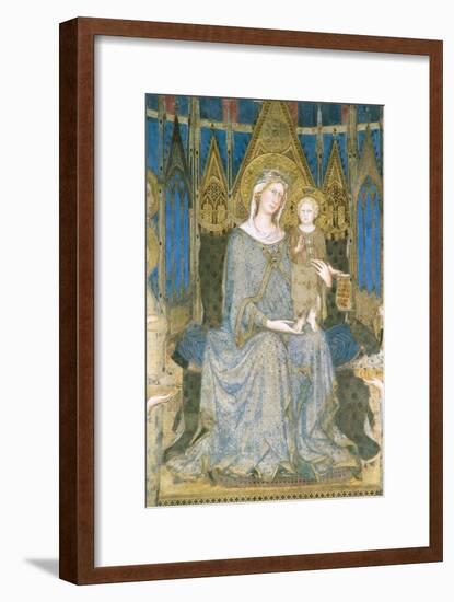 Detail of Virgin and Child Enthroned from Maesta-Simone Martini-Framed Giclee Print