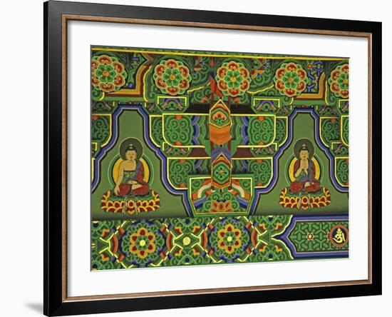 Detail of Wall Mural at a Buddhist Temple, Taegu, South Korea-Dennis Flaherty-Framed Photographic Print