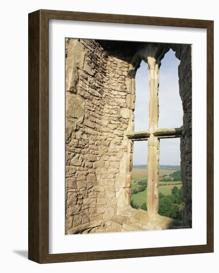 Detail of Window in Weobley Castle, Gower Peninsula, West Glamorgan, Wales, United Kingdom-Julia Bayne-Framed Photographic Print