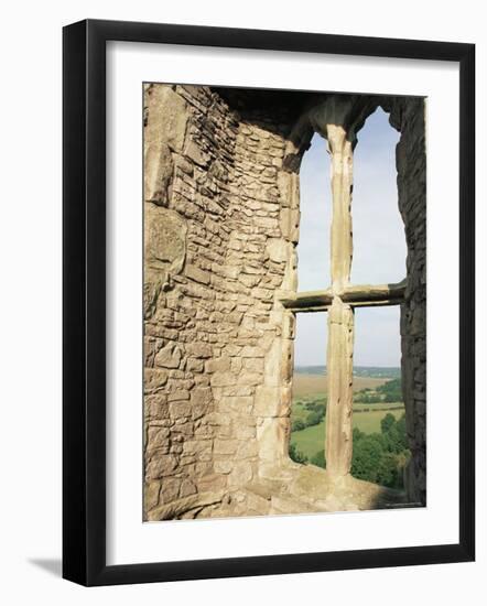 Detail of Window in Weobley Castle, Gower Peninsula, West Glamorgan, Wales, United Kingdom-Julia Bayne-Framed Photographic Print