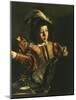 Detail of Young Boy from the Calling of Saint Matthew, 1599-1600-Caravaggio-Mounted Giclee Print