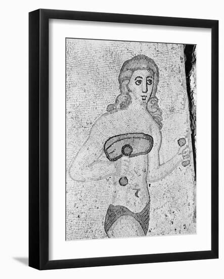 Detail of Young Women Exercising Late Antique Roman Mosaic-null-Framed Photographic Print