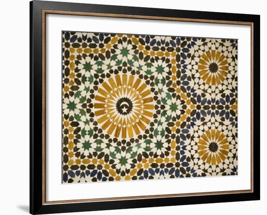 Detail of Zellij Tilework, Musee De Marrakech, Marrakech, Morocco, North Africa, Africa-Martin Child-Framed Photographic Print