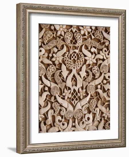 Detail, Palacio De Los Leones Sculpture, Nasrid Palaces, Alhambra, UNESCO World Heritage Site, Gran-Godong-Framed Photographic Print