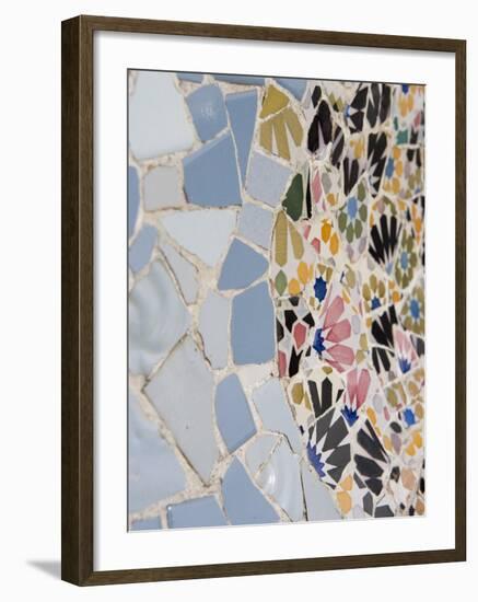 Detail, Parc Guell, UNESCO World Heritage Site, Barcelona, Catalonia, Spain, Europe-Martin Child-Framed Photographic Print