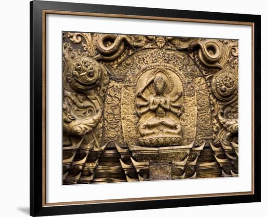 Detail, Repousse Work, Rato Machendranath Temple, Patan, Kathmandu, Nepal-Don Smith-Framed Photographic Print