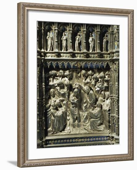 Detail Representing Stories from Life of Saint John the Baptist: Baptism of Jesus-Florentine Goldsmiths-Framed Giclee Print
