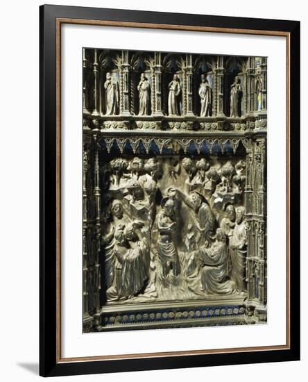 Detail Representing Stories from Life of Saint John the Baptist: Baptism of Jesus-Florentine Goldsmiths-Framed Giclee Print