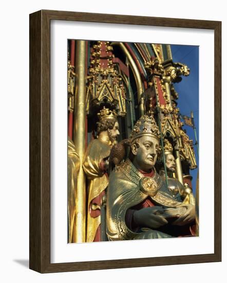 Detail, Schoner Brunner, Nuremberg, Bavaria, Germany, Europe-Charles Bowman-Framed Photographic Print