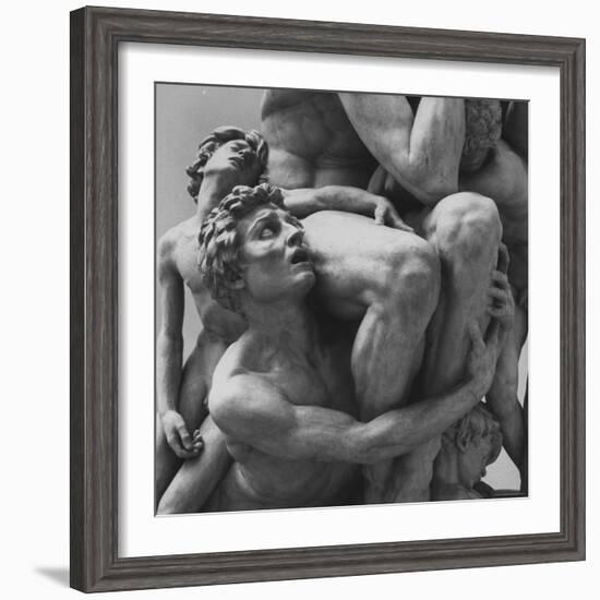 Detail Sculpture "Ugolino" by Jean Baptiste Carpeaux at Music Des Beaux Arts-Carlo Bavagnoli-Framed Photographic Print