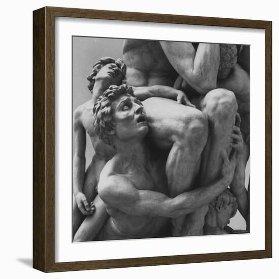 Detail Sculpture "Ugolino" by Jean Baptiste Carpeaux at Music Des Beaux Arts-Carlo Bavagnoli-Framed Photographic Print