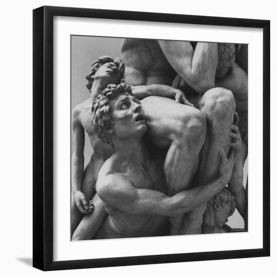 Detail Sculpture "Ugolino" by Jean Baptiste Carpeaux at Music Des Beaux Arts-Carlo Bavagnoli-Framed Photographic Print