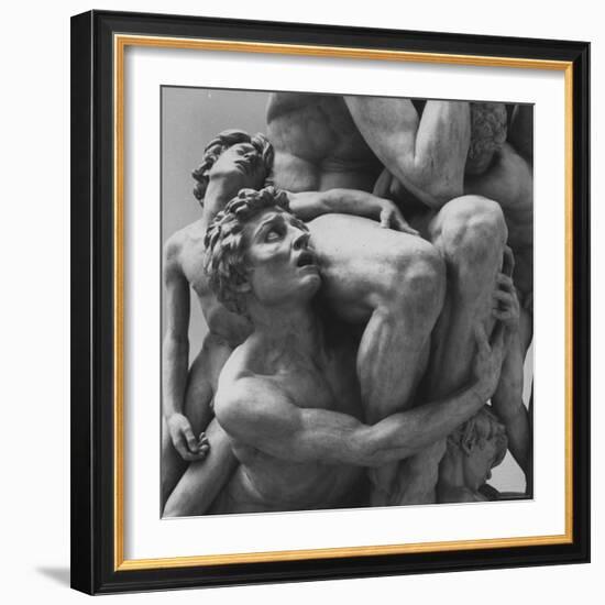 Detail Sculpture "Ugolino" by Jean Baptiste Carpeaux at Music Des Beaux Arts-Carlo Bavagnoli-Framed Photographic Print