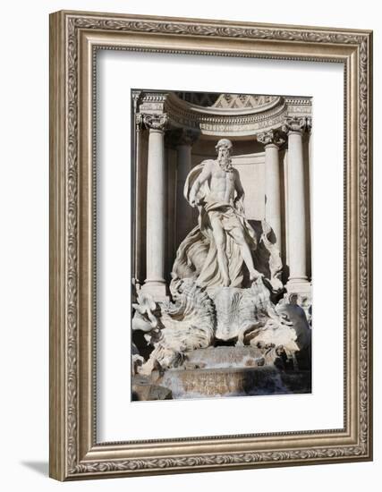 Detail Showing Arch of Triumph with Neptune from Trevi Fountain by Nicola Salvi and Niccolo Pannini-Godong-Framed Photographic Print