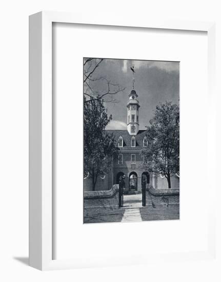 'Detail Showing Cupola of Capitol, Queen Anne's Arms over central Arch', c1938-Unknown-Framed Photographic Print