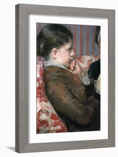 Detail Showing Profile of Woman from A Cup of Tea-Mary Cassatt-Framed Giclee Print