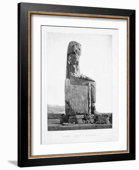 Detail Showing the Pharoah Amenhotep Iii Enthroned from the Colossi of Memnon at Luxor-null-Framed Photographic Print