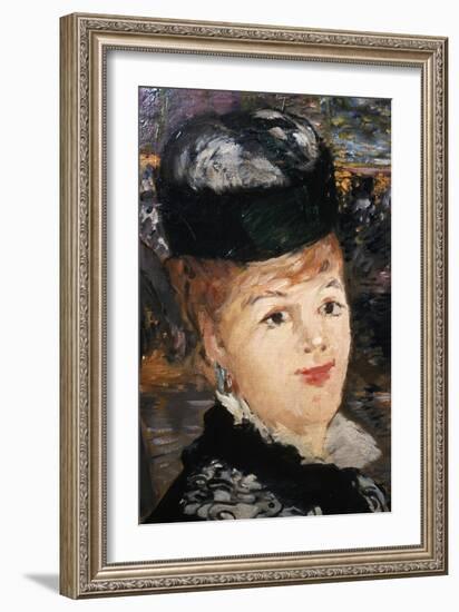 Detail Showing Woman's Face from Skating-Edouard Manet-Framed Giclee Print