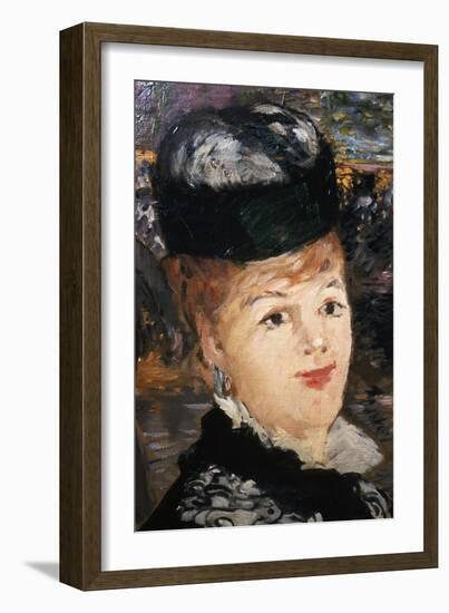 Detail Showing Woman's Face from Skating-Edouard Manet-Framed Giclee Print