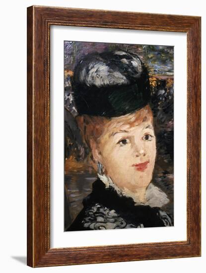 Detail Showing Woman's Face from Skating-Edouard Manet-Framed Giclee Print