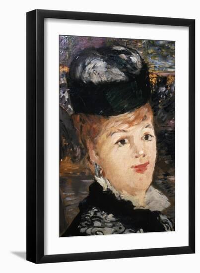 Detail Showing Woman's Face from Skating-Edouard Manet-Framed Giclee Print